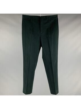 MARC JACOBS Size 32 Green Cotton Elastane Zip Fly Dress Pants